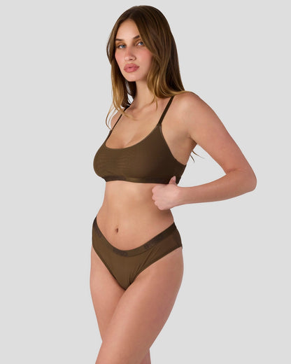 Women|Sale PSD Mesh - Solid Coco - Scoop Bralette - Mesh