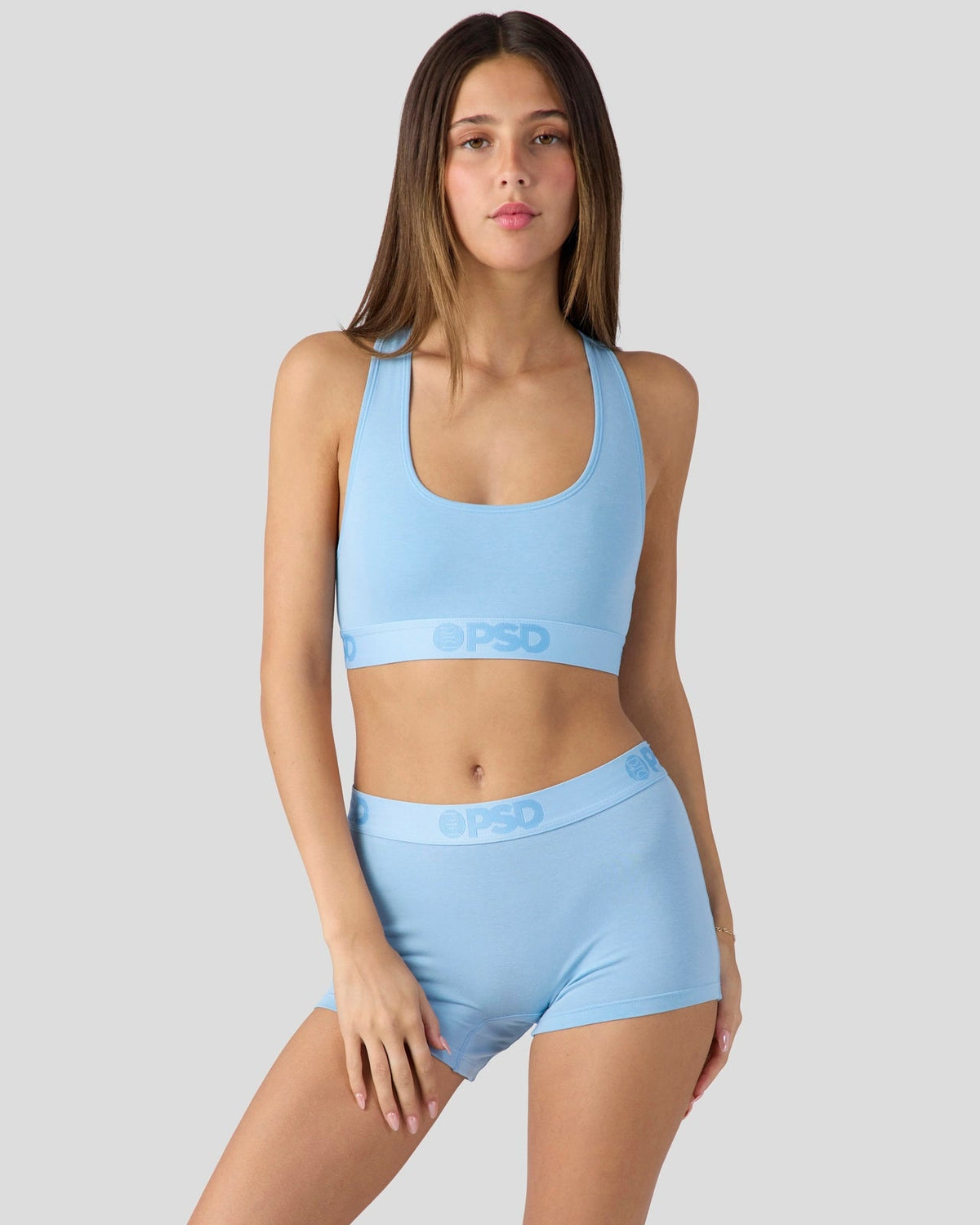 Sale PSD Modal Solids - Baby Blue - Sports Bra - Modal