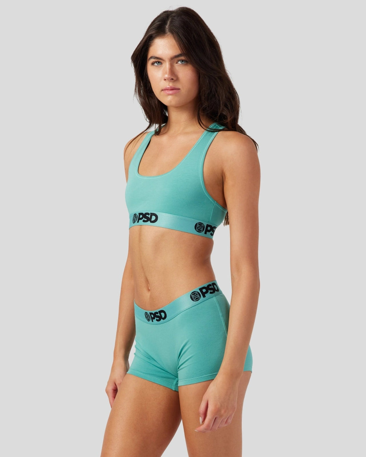 Women|Sale PSD Modal Solids - Sea - Sports Bra - Modal