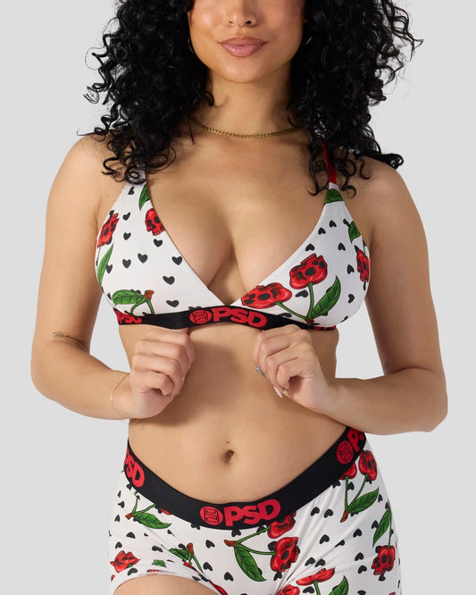 Women|Sale PSD Modal - Cherry Skullz - Triangle Bralette - Modal