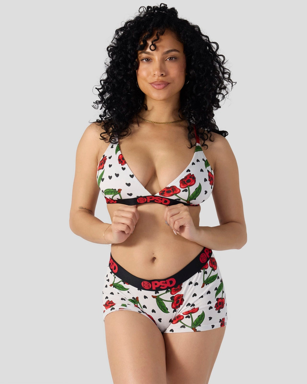 Women|Sale PSD Modal - Cherry Skullz - Triangle Bralette - Modal