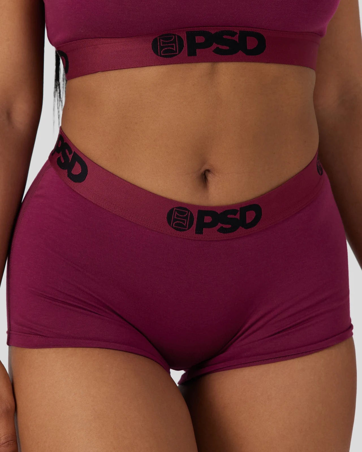 Women|Sale PSD Modal Solids - Almandine - Boy Short - Modal
