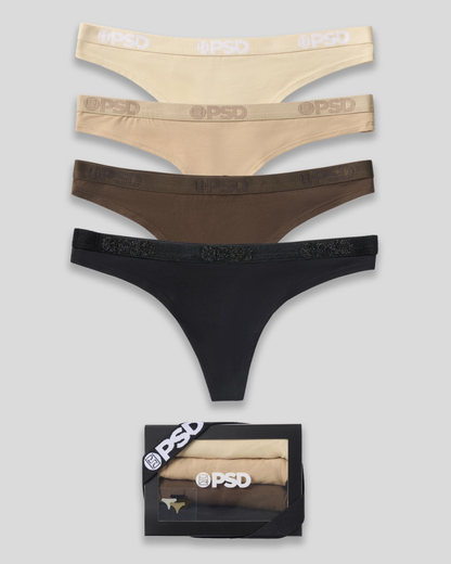 Women|Sale PSD Modal 4 Pack - Essentials - Thong - Modal
