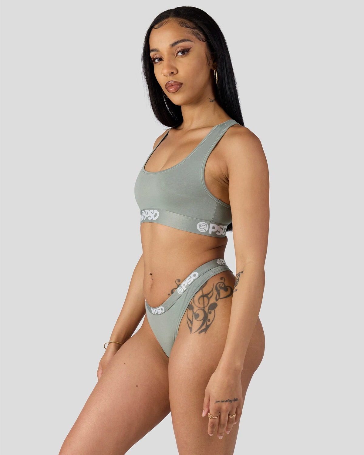 Women PSD Modal Solids - Sage - Thong - Modal