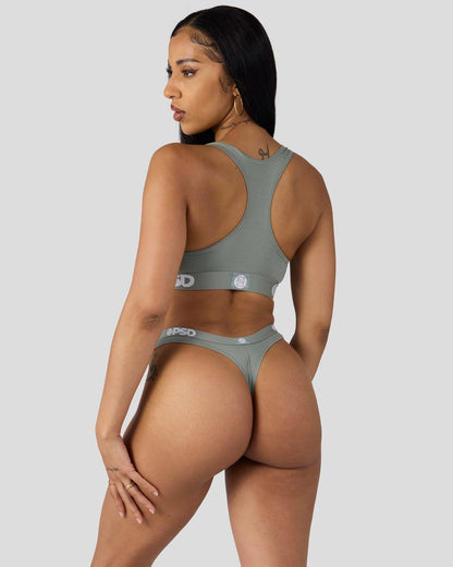 Women PSD Modal Solids - Sage - Thong - Modal