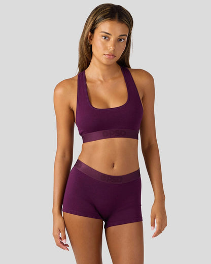 Women PSD Modal Solids - Plum - Boy Short - Modal
