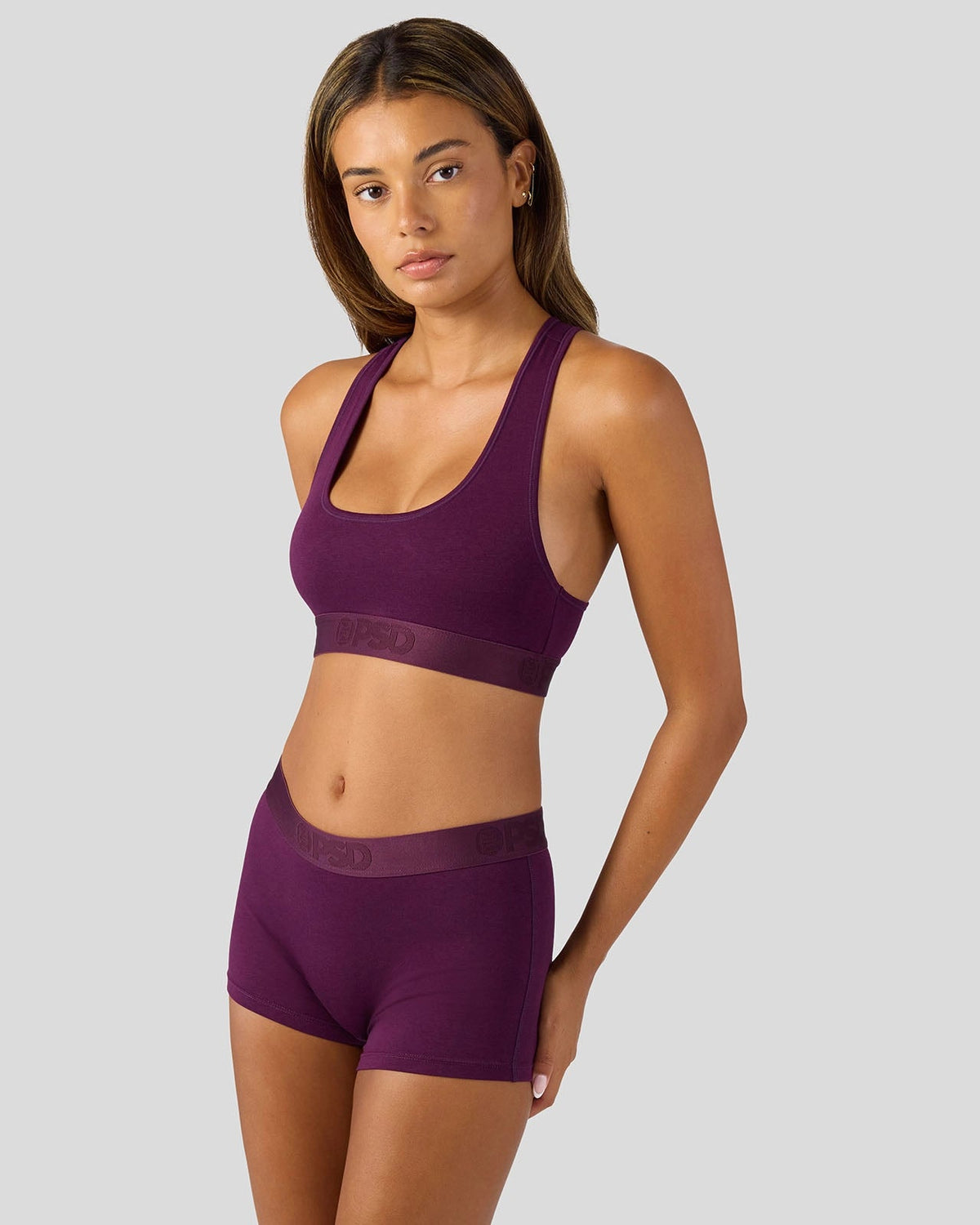 Women PSD Modal Solids - Plum - Boy Short - Modal