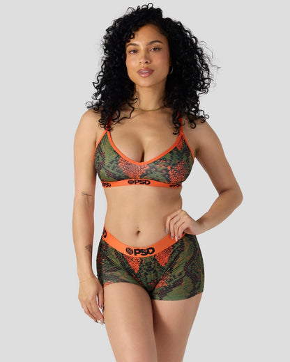 Sale PSD Green Snake - V-Neck Bralette
