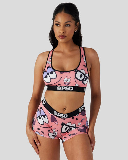Sale PSD SpongeBob SquarePants - Patrick Faces - Sports Bra
