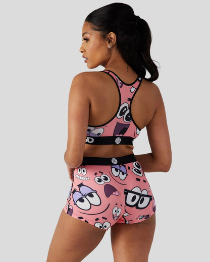 Sale PSD SpongeBob SquarePants - Patrick Faces - Sports Bra