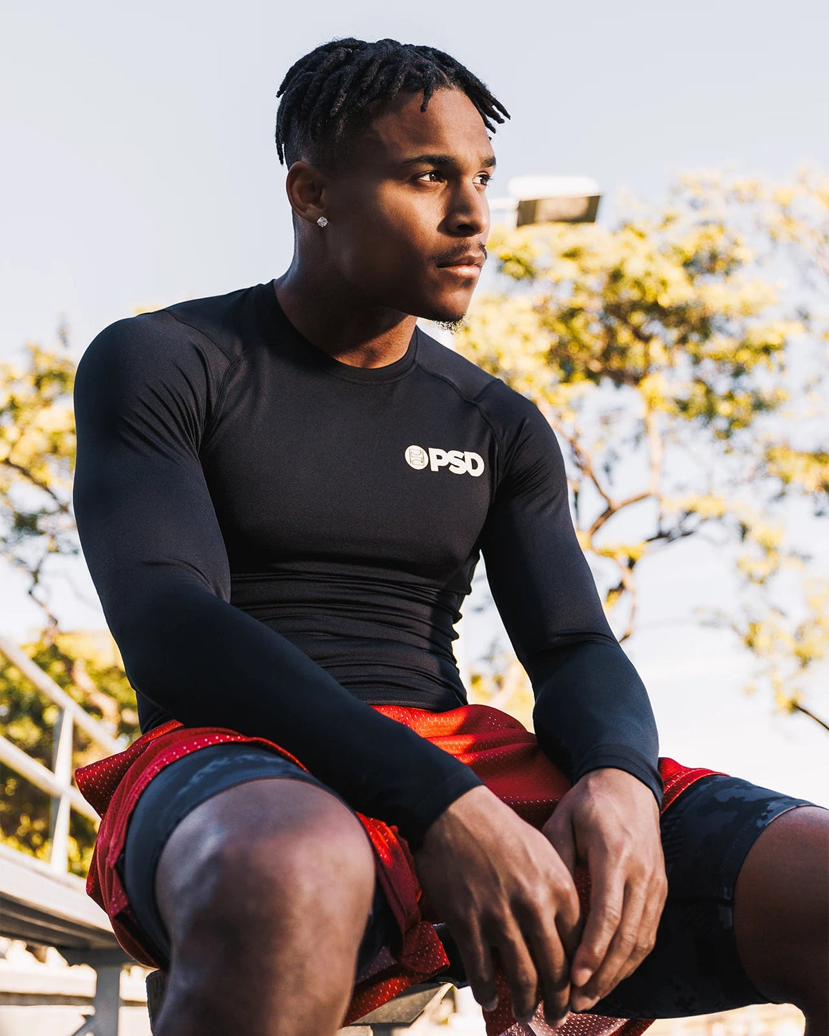 Sale PSD Compression Tee Long Sleeve - Black - Compression Tee