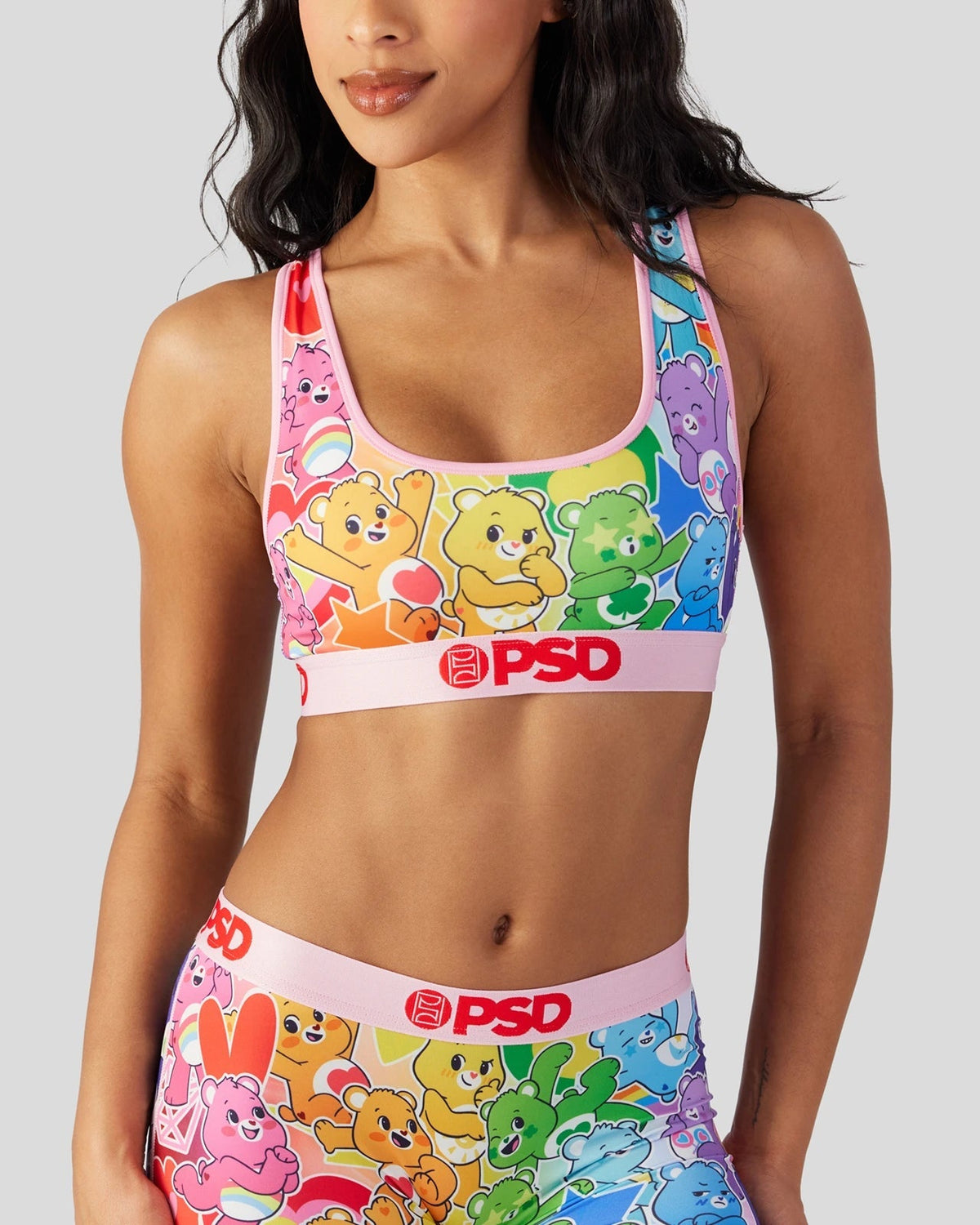 Sale PSD Care Bears - Rainbow - Sports Bra