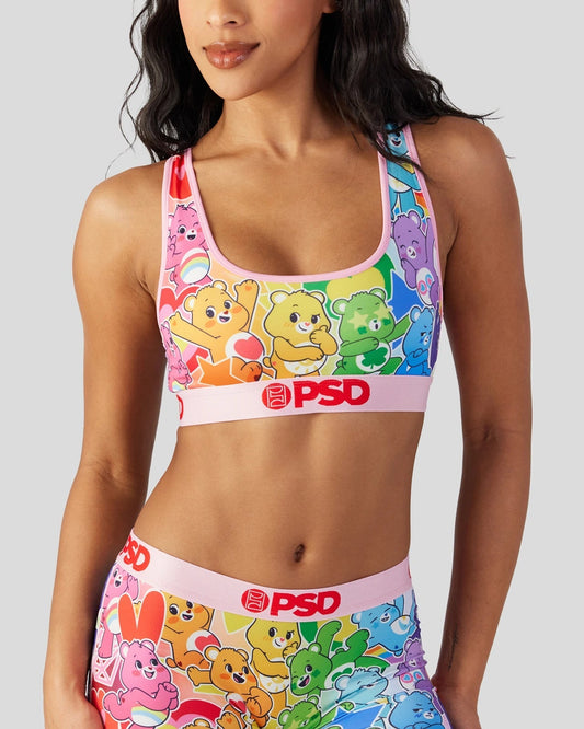 Sale PSD Care Bears - Rainbow - Sports Bra