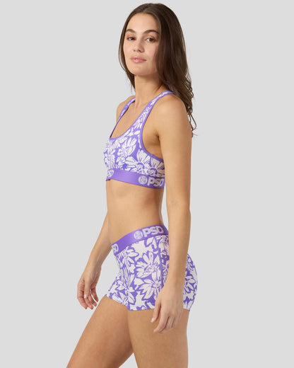 Sale PSD Floral Purp - Sports Bra