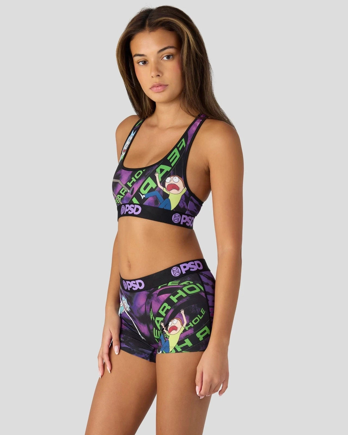 Sale PSD Rick and Morty - Fear Hole - Sports Bra