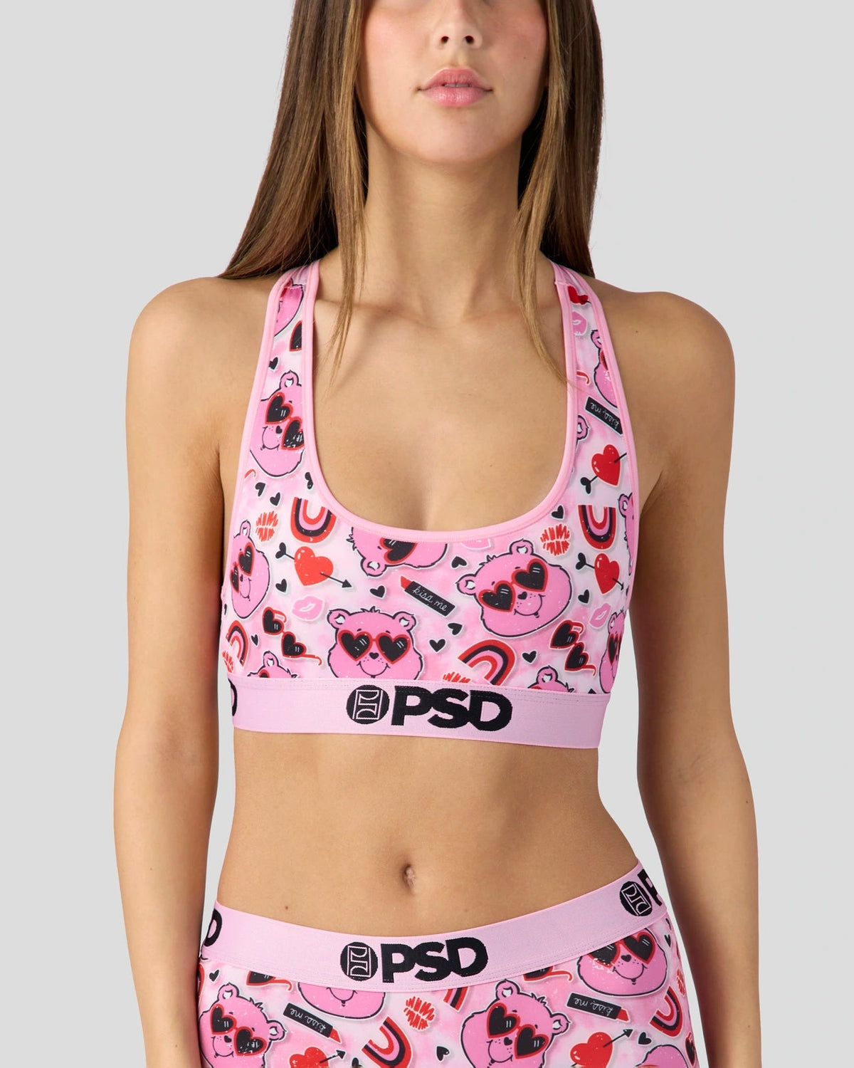 Sale PSD Care Bears - Love Bear - Sports Bra