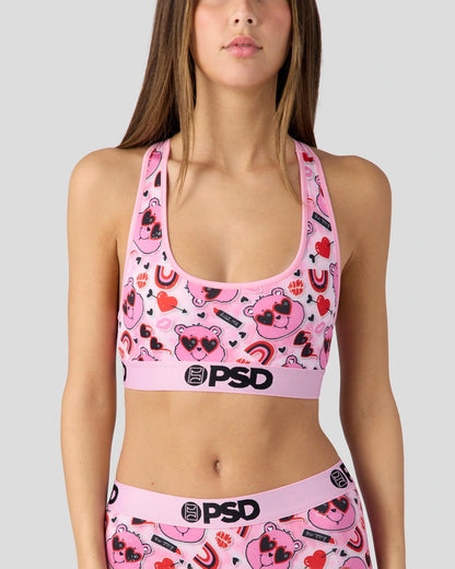 Sale PSD Care Bears - Love Bear - Sports Bra