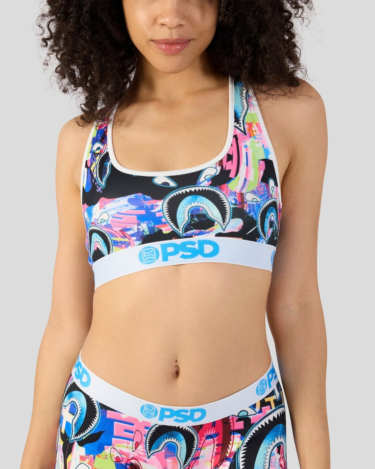 Sale PSD Warface Shark Glitch - Sports Bra