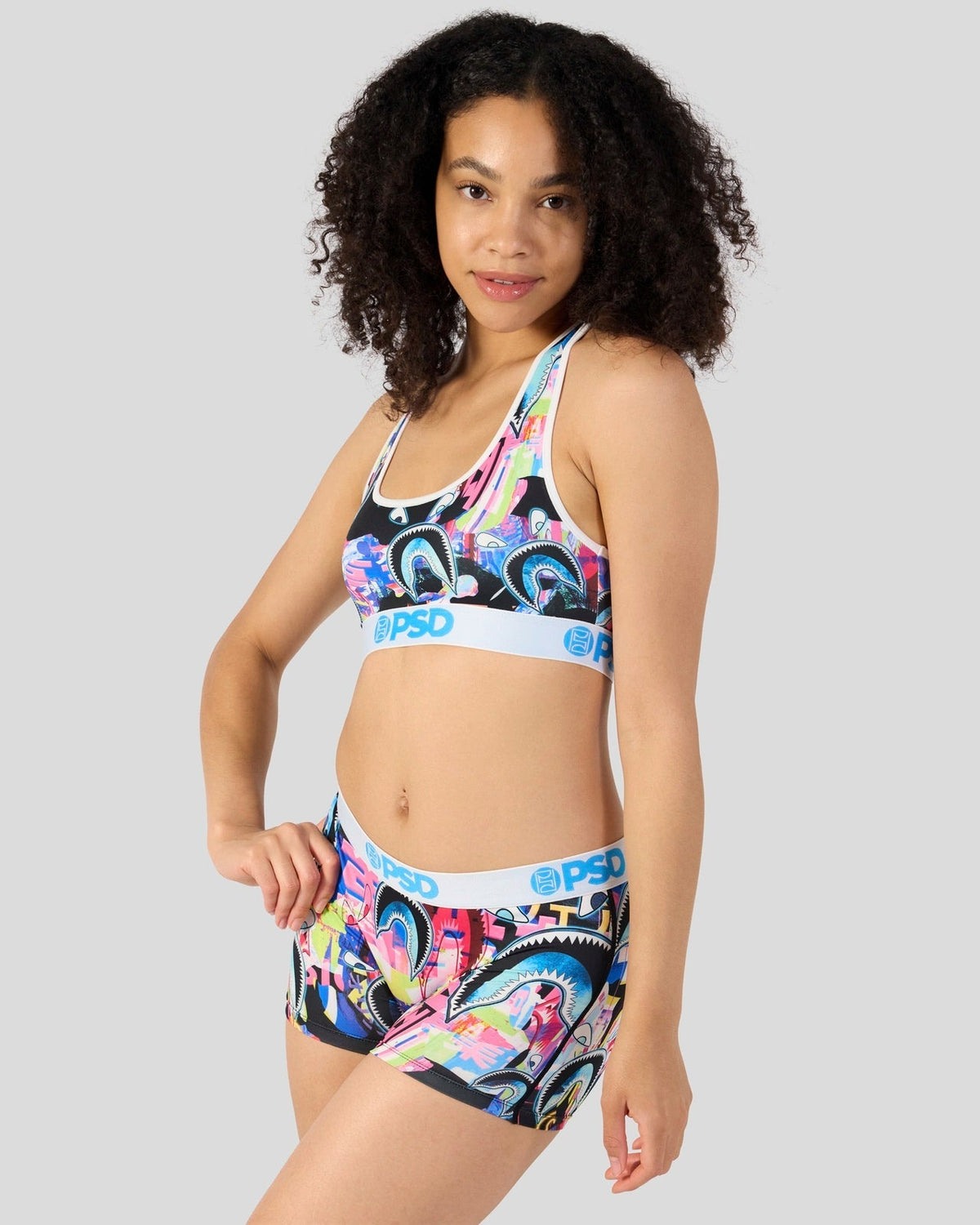 Sale PSD Warface Shark Glitch - Sports Bra