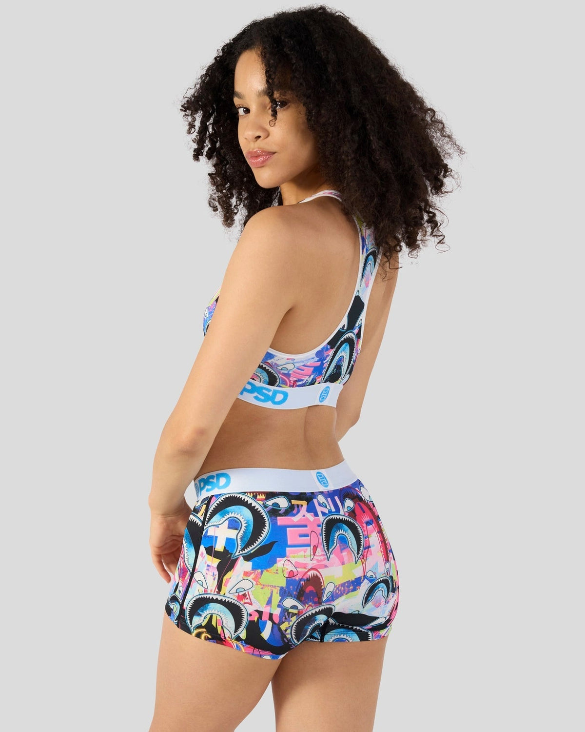 Sale PSD Warface Shark Glitch - Sports Bra