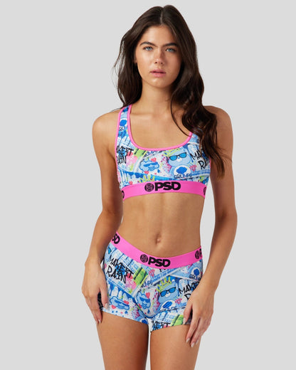 Sale PSD Care Bears - Make It Rain - Sports Bra
