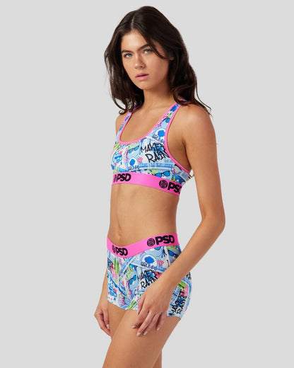 Sale PSD Care Bears - Make It Rain - Sports Bra