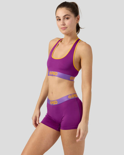 Sale PSD Solids - Plum Pop - Sports Bra