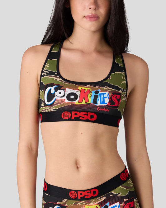 Sale PSD Cookies - Ransom Camo - Sports Bra