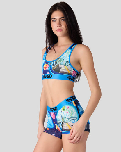 Sale PSD Rick and Morty - Travels - Sports Bra