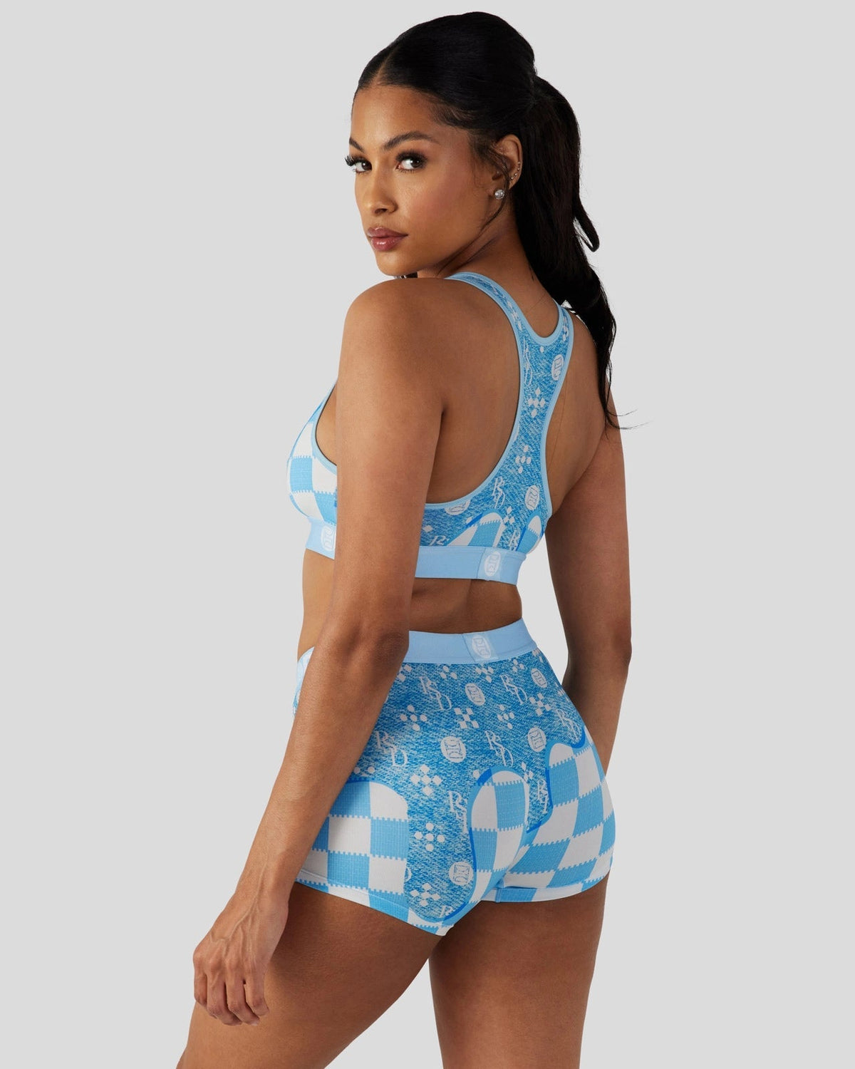 Sale PSD Blue Denim Drip - Sports Bra